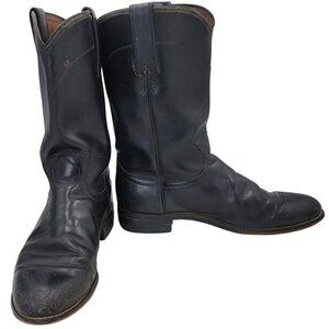 Black Diamond J Leather Western Cowboy Boots Size 7.5C